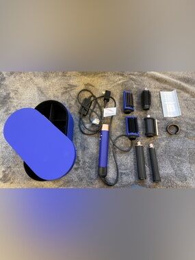 Dyson Blue and Black Airwrap Multi-Styler with Attachments